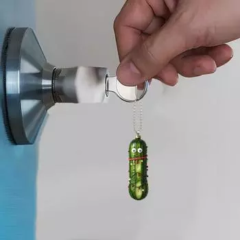 Yousheng Christmas Pickle Hanging Ornaments Acrylic Xmas Tree Pendant 2D Flat Green Cucumber Decoration for Tree Window Door Car Decor