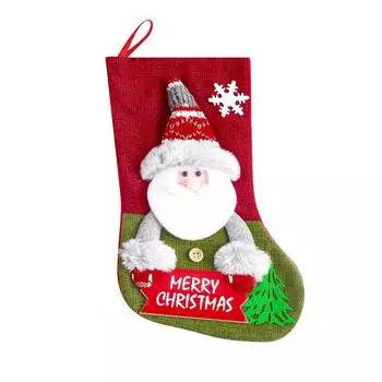 Yousheng Christmas Stocking Gift Bag Alphabet Sign Festive Cartoon Design Stocking Gift Pouch for Fireplace Decoration Snowman
