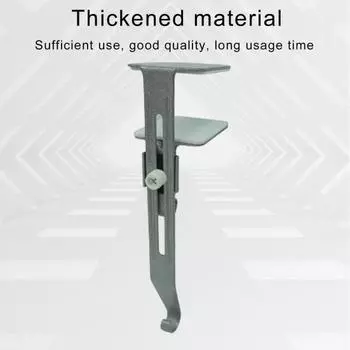 Yousheng Christmas Stocking Holders Adjustable Mantle Christmas Sock Hook Anti-slip Fireplace Stocking Rack Multi-use Hooks for Xmas Party Decoration чёрный