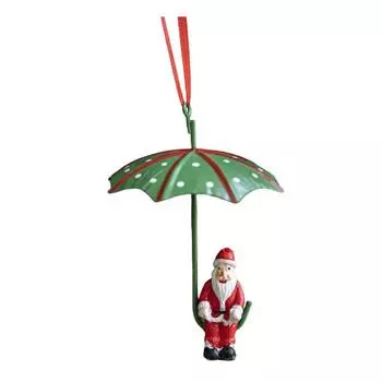 Yousheng Christmas Tree Hanging Pendant with Lanyard Easy to Install Hand-Painted Figurine Holiday Snowman Santa Claus Ornament H