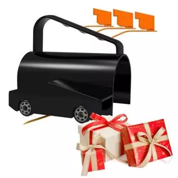 Yousheng Christmas Wrapping Paper Trimmer with Blade Protection Anti-Slip Wheel Unique Handle Design Gift Packing Cutting Supplies чёрный