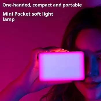 Yousheng Clip-On Selfie Light с 3 режимами, 10 уровнями яркости, суперяркая универсальная перезаряжаемая светодиодная лампа, компактная портативная светодиодная заполняющая лампа чёрный