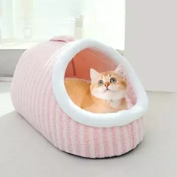 Yousheng Cozy Hideaway Pet Bed Мягкая теплая собачья тапочка Кровать моющаяся плюшевая кровать-пещера для домашних животных с чехлом для домашних собак и кошек S зелёный
