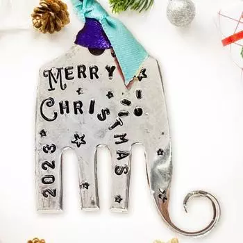 Yousheng Creative Декоративная вилка Забавное рождественское украшение с гравированным текстом Уникальный подарок на праздничный фестиваль