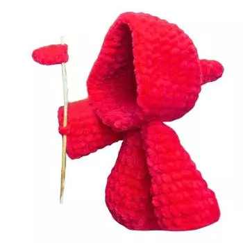 Yousheng Crocheted Grim Reaper Handmade Reaper Doll Witchy Ghost Crochet Doll Bag Charm Tabletop Decoration Gift for Halloween Lovers красный