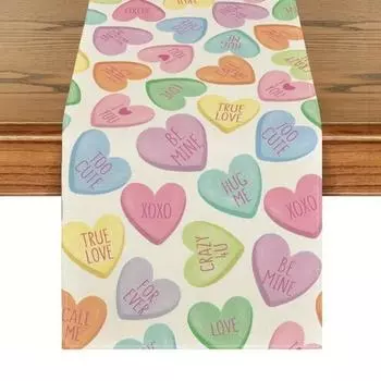 Yousheng День святого Валентина дорожка для стола Романтическая любовь Сердце Кухня Обеденный стол Украшение для годовщины свадьбы Домашний сезонный декор S