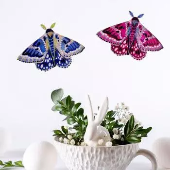 Yousheng Деревянная бабочка настенное украшение деревенский многоцветный орнамент бабочка настенное искусство украшение бабочка для фермерского дома декор гостиной