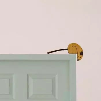 Yousheng деревянная мышка на дверной раме, абстрактная крыса, украшение на дверную раму, двухсторонняя мышь, угловая гусеничная дверь для домашнего офиса, фоторамка, декор окна 1pc