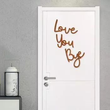 Yousheng Деревянный настенный декоративный знак Love You Bye Знак для домашнего декора Настенная буква для прихожей Украшение для новоселья Свадебный подарок для пар и семьи