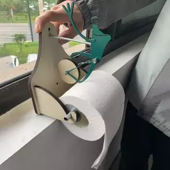 Yousheng держатель для туалетной бумаги забавный дизайн лягушки простая в установке настенная деревянная подставка для рулонной бумаги декор для ванной комнаты