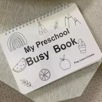 Yousheng Детская книга учета роста Малыши Цифры Буквы Цвета Формы Монтессори Книга учета роста Обучающая игрушка белый