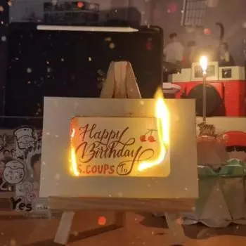 Yousheng DIY Burning Greeting Card Handmade Christmas Flame Greeting Card with Matches Convert for Birthday Annual Holiday Gift белый