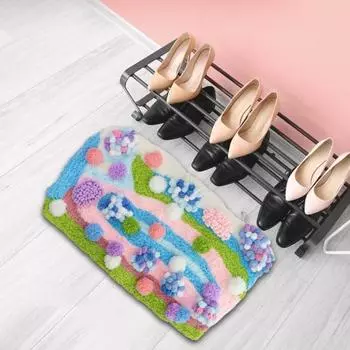 Yousheng DIY набор для ковров с крючком для вязания плюшевая нить ковер вышивка ручной работы наборы аксессуаров вязание крючком рукоделие набор для ковров из мха для домашнего декора A