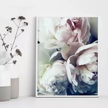 Yousheng дома гостиная пион цветок холст картина спальня картина плакат Настенный декор 50*70cm