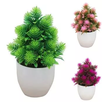 Yousheng Домашний декор 1 шт. Искусственный цветок Miniascape Plant розовый