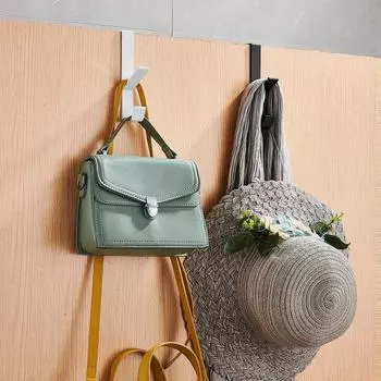 Органайзер для хранения на задних крючках Yousheng, прочный, несущий нагрузку, устойчивый к ржавчине, не деформирующийся, вешалка для хранения всякой всячины чёрный