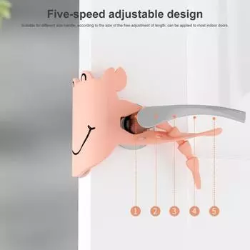 Yousheng Door Silencer Noise Reduced Quiet Door Closing Cushion with Elastic Strap Door Latch Cover for Light Sleepers Toddler Safety розовый