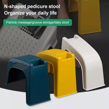 Yousheng Душевая подставка для ног, противоскользящая конструкция, многофункциональная пластиковая подставка для ног для бритья ног белый