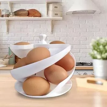 Yousheng Egg Roller 3D Printed Rolling Fridge Egg Organizer Большая вместимость Легко моющийся контейнер для яиц Диспенсер для яиц
