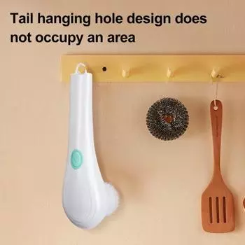 Yousheng Electric Spin Scrubber беспроводная перезаряжаемая чистящая щетка с 5 сменными головками мощный мотор для чистки скруббер белый