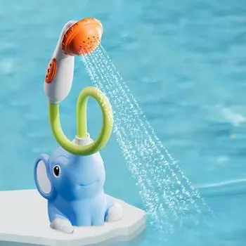 Yousheng Elephant Baby Bath Shower Head Водонепроницаемые игрушки для купания Squirt Elephant Pump Аксессуар для ванны Подарок для новорожденных и малышей Elephant