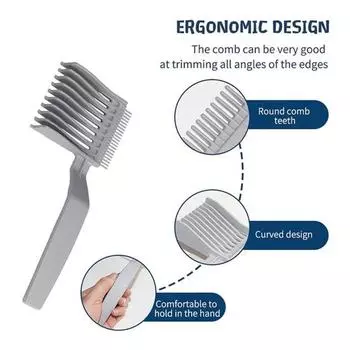 Yousheng Fade Comb Professional Hair Cutting Comb Antistatic Heat Resistant Ergonomic Design Fade Comb Men Accessories серый