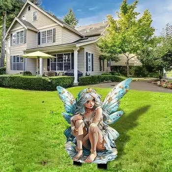 Yousheng Fairy Garden Stake 2D акриловый сказочный цветочный горшок украшение кашпо декоративный столб сказочный сад аксессуары для домашнего газона цветочная клумба