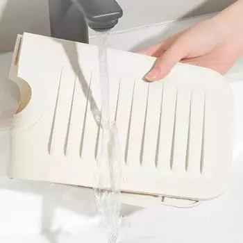 Yousheng Faucet Mat Быстросохнущий каменный поддон для раковины Защитные щитки для раковины Защита от брызг Силиконовый дренажный коврик для кухонной раковины в ванной C