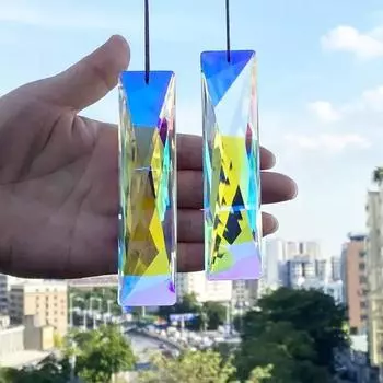 Yousheng Faux Crystal Suncatcher Window Rainbow Maker Ручная работа Стеклянный подвесной светильник Люстра Призмы для домашнего садового декора