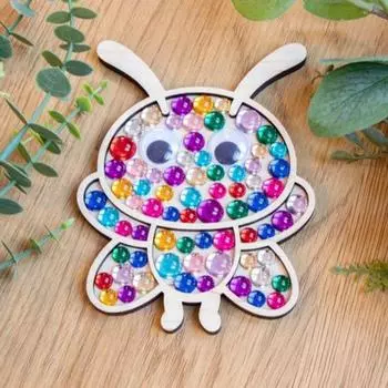 Yousheng Faux Diamond Art Kit DIY Wooden Ornament Craft Kit Набор для творчества из искусственных драгоценных камней с ручкой-клеем для мальчиков и девочек в возрасте от 6 лет и старше, семейная игра для вечеринки Octopus