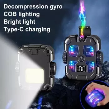 Yousheng Fidget Spinner Igniter со светодиодной подсветкой, цифровым дисплеем, USB-зарядкой, 3 режима, регулируемый воспламенитель, антистрессовый гироскоп, вращающаяся игрушка C