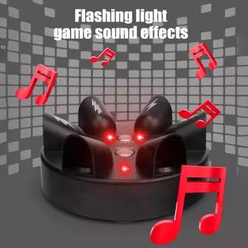 Yousheng Finger Shock Roulette Party Game 6 Players Lighting Electric Shocking Интерактивная игрушка для взрослых Семейная игра Ночной бар Вечеринка Основные товары чёрный