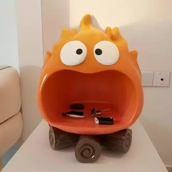 Yousheng Flame Character Key Loft Настольный держатель для мелких предметов Прихожая Органайзер для стола Flame Лоток для хранения ключей Пульты дистанционного управления Монеты оранжевый