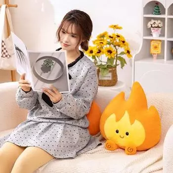 Yousheng Flame Elf плюшевая игрушка 17.8 мягкая кукла Flame для детей плюшевая подушка с изображением пламени для дивана-кровати автокресла подарки на день рождения жёлтый