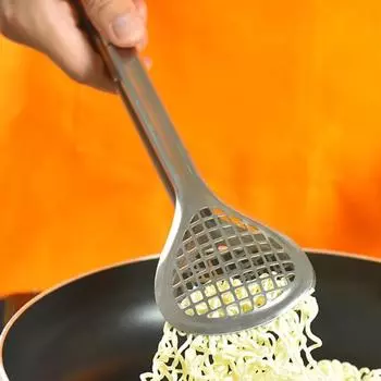 Yousheng Food Clip Многофункциональная сетка-решетка Нескользящая Высокопрочная нержавеющая сталь Гриль для хлеба Фрикадельки Стейк Щипцы для кухни Инструменты серебряный