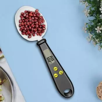 Yousheng Food Measuring Spoon Scale 800g / 0.1g Высокоточные цифровые весы-совки с ЖК-дисплеем Многофункциональная ложка для собак, кошек и птиц чёрный