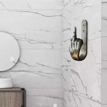 Yousheng Funny Metal Hand Hook нержавеющий устойчивый к коррозии простой монтаж универсальный настенный крючок настенный вешалка для одежды C золотистый