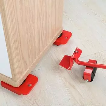 Yousheng Furniture Lift Mover Tool Грузоподъемность 220 фунтов Портативный мебельный подъемник-слайдер с регулируемой высотой подъемного рычага красный