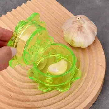 Yousheng Garlic Mincer Портативный ручной чесночница-пресс для быстрого приготовления еды Прозрачный кухонный инструмент для чеснока, имбиря, трав, орехов фиолетовый