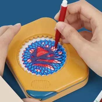 Yousheng Геометрическая художественная линейка Спиральная художественная шестерня Шаблон Игрушка для детей Бумага для самостоятельного рисования Дизайнерская линейка Трафарет Канцелярские принадлежности для художественных ремесел E