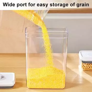 Yousheng герметичный прозрачный контейнер с крышкой пищевой без BPA штабелируемый одним нажатием открывающийся прозрачный органайзер для зерна банка для сахара S