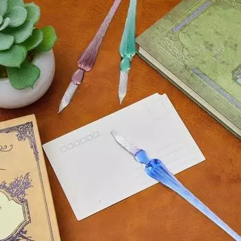 Yousheng Glass Dip Pen Комиксы Живопись Красивые Цветовые Эффекты Dip Pen Плавное Письмо Рисования Опыт Многофункциональный Художественный Инструмент