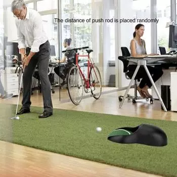 Yousheng Golf Автоматический возвратный стаканчик для гольфа, тренировочное приспособление для гольфа, электрическое устройство для возврата мяча для тренировок по гольфу на открытом воздухе и в помещении чёрный