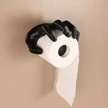 Yousheng Gothic держатель для туалетной бумаги настенный держатель для туалетной бумаги из смолы 3D держатель для туалетной бумаги в виде руки-призрака для домашнего декора ванной комнаты чёрный