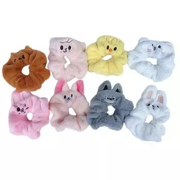 Yousheng Hair Rope с рисунком животных из мультфильмов, высокоэластичная резинка для волос, толстая, нескользящая, карамельного цвета, держатель для хвоста, резинка для волос серый