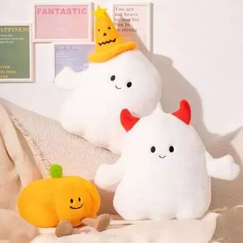 Yousheng Хэллоуин тыква плюшевая подушка мультфильм призрак плюшевая кукла диван подушка украшение для дома спальня праздничный подарок S жёлтый