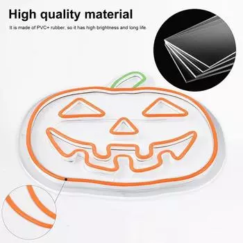 Yousheng Halloween Pumpkin Neon Sign Light Up Acrylic LED Sign Pumpkin Wall Light for Halloween Bedroom Kids Room Bar Party Decor pumpkin