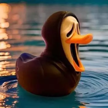 Yousheng Halloween Scary Duck 3D Printed Dark Gothic Screaming Duck Фигурка Halloween Horror Duck Украшение для домашнего декора оранжевый