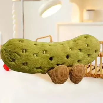 Yousheng Handmade Pickle Plush Doll Эмоциональная поддержка Игрушка Овощной Огурец Плюшевые Компаньоны Рождественский День Рождения Подарок для Детей Друзья зелёный