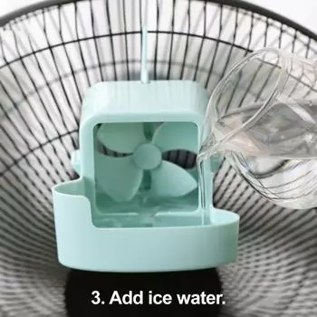 Yousheng Hanging Fan Cooler with Hook Reusable Ice Cube Water Holder Fan Home Office Dormitory Fan Mini Cooling Device